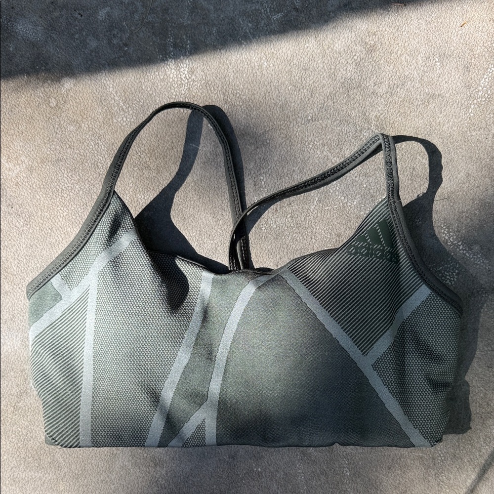 Women's Adidas Green/Gray Sports Bra
